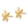 Black Bow Jewelry Kids 9mm 14k Yellow Gold Textured Starfish Post Earrings - 2 of 4