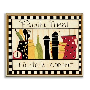 Stupell Industries Family Meal Vintage Kitchen Utensils Floating Frame Canvas Art - 1 of 4