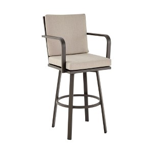 PAGED Patio Dining Chairs Aluminum Frame Swivel Outdoor Chair with Cushions for Poolside, Balcony - 1 of 4