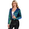 Anna-Kaci Women's Sequin Open Front Cardigan with Long Sleeves and Cropped Fit - 3 of 4