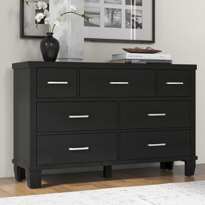 Dresser for Bedroom with 7 Drawers, Storage Chest of Drawers with Metal Handle, Wooden Dresser Organizer for Living Room,Closet,Entryway,Nursery - 1 of 4