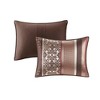 Sapphtopaz Traditional 7-Piece Jacquard Comforter Set, Geometric & Damask Design with Decorative Pillows, Bed Skirt (Includes Comforter & Shams) - 2 of 4