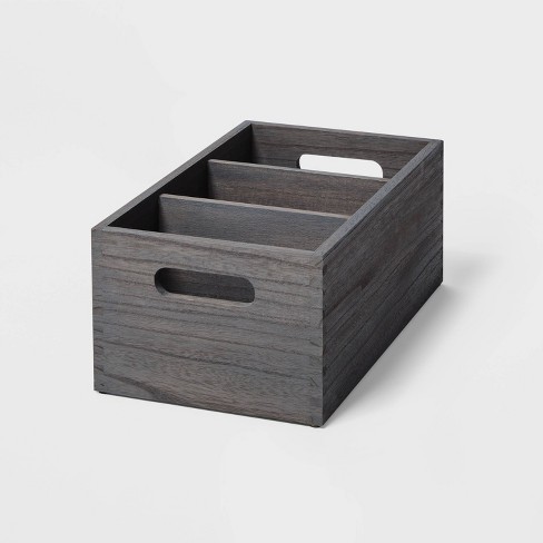 3 Compartment Light Wood Crate - Brightroom™ - image 1 of 4