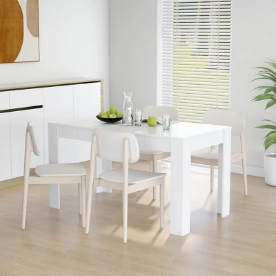 vidaXL Dining Table White 55.1 in.x29.3 in.x29.9 in. Engineered Wood