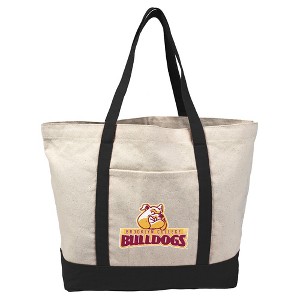 Brooklyn College Primary Logo Canvas Tote Bag With External Pocket, Reusable Shoulder Bag for Shopping, School, Beach - 1 of 4