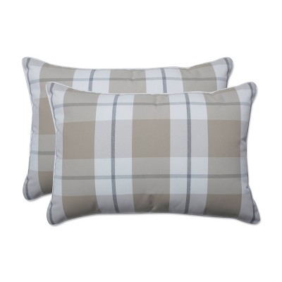 2pc Outdoor/Indoor Oversized Rectangular Throw Pillow Set Branson Birch Natural - Pillow Perfect