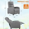 MAYEERTY Swivel Recliner Chair, Glider Single Chair for Living Room with Extra Large Footrest, High Back, Upholstered Deep Seat - 4 of 4