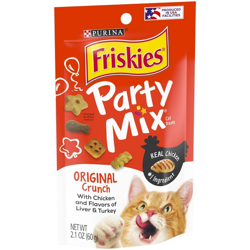 Purina Friskies Party Mix Original Crunch Chicken Cat Treats, 5 of 8