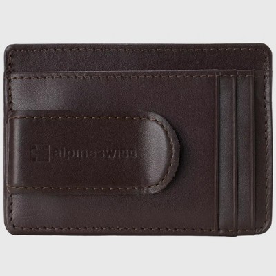 Alpine Swiss RFID Dermot Money Clip Front Pocket Wallet For Men Leather Comes in a Gift Box