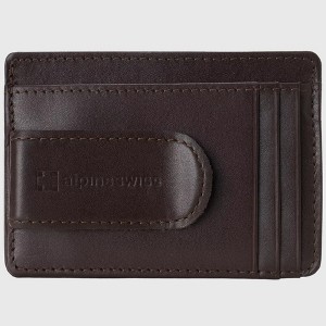 Alpine Swiss RFID Dermot Money Clip Front Pocket Wallet For Men Leather Comes in a Gift Box - 1 of 4