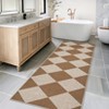 Washable Easy Jute Rugs Modern Checkered Carpet with Non-Slip Backing - 3 of 4