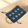 Unique Bargains Snowflake Print Drawstring Bag 2 Pcs - 4 of 4