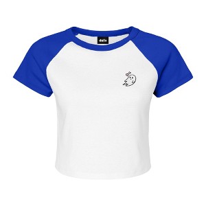 Dalix Heartly Ghost Short Sleeve Raglan Micro Rib Babe Tee Soft Cute Womens - 1 of 4
