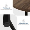 47" Round Dining Table for 4, Kitchen Dining Room Table with Sturdy Metal Frame, Wood Circle Kitchen Table for Space Saving - 2 of 4