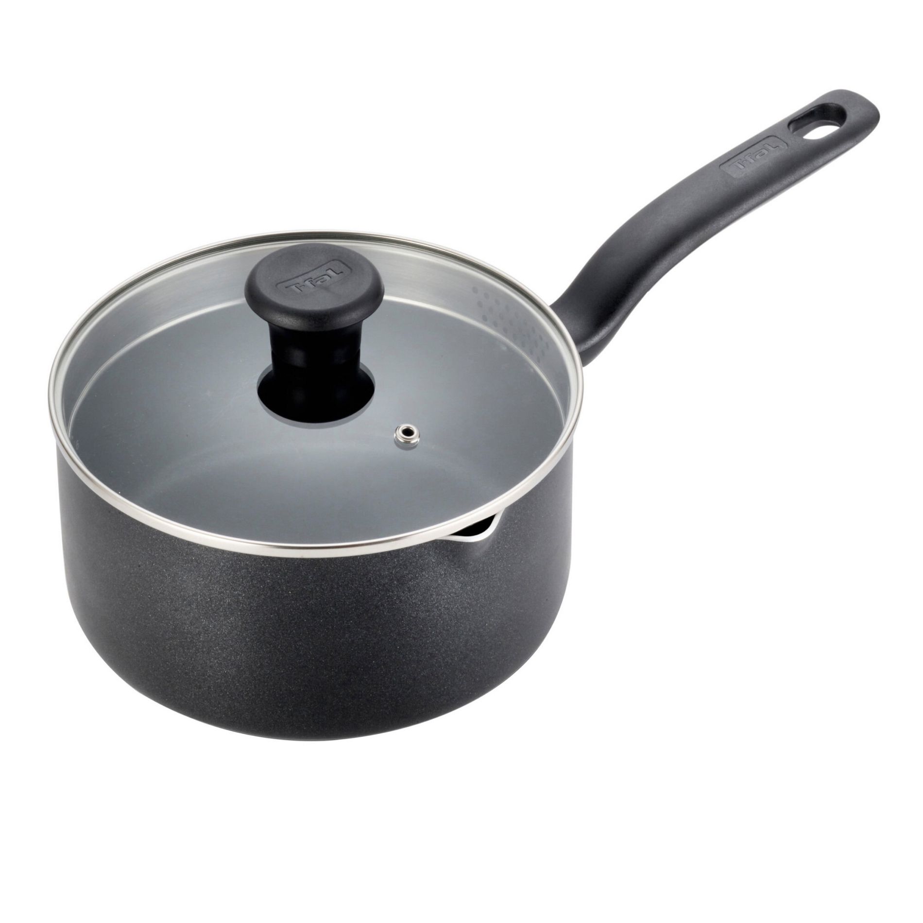 T-Fal Simply Cook 3qt Nonstick Sauce Pan with Lid Black