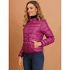 Allegra K Women's Hooded Packable Thickened Short Down Puffer Jacket - 4 of 4