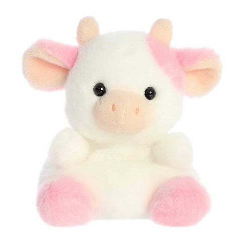 Aurora Palm Pals 5 Belle Strawberry Cow Pink Stuffed Animal : Target