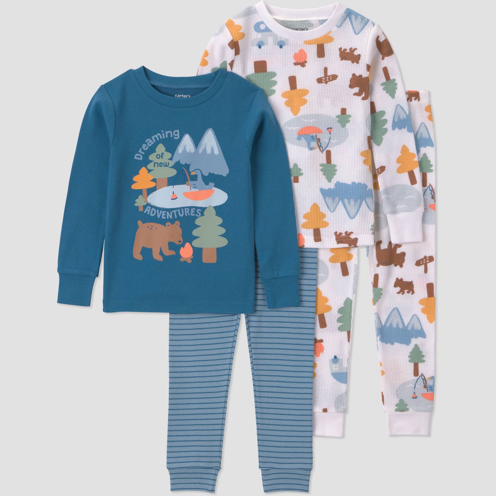 Carter's Just One You® Baby & Toddler Boys' 4pc Long Sleeve Printed Cotton Pajama Set