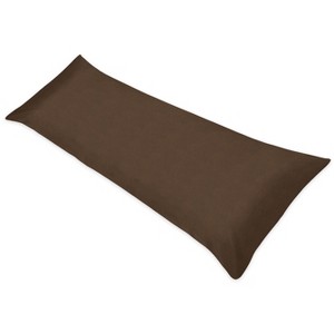 Sweet Jojo Designs Body Pillow Cover (Pillow Not Included) 54in.x20in. Solid Brown - 1 of 4