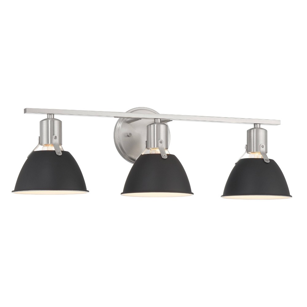 Photos - Light Bulb Robert Stevenson Lighting Cooper Metal 3-Light Vanity Light with Etched Gl