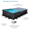 Funsicle 24' x 12' x 52" Oasis Designer Rectangular Frame Outdoor Above Ground Swimming Pool with Accessories & Maintenance Kit, Dark Chevron Rattan - 2 of 4