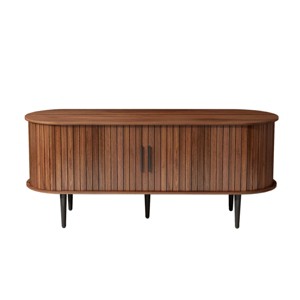 GlasFlength TV Stands and Consoles Modern Media Console with Sliding Doors and Storage for Living Room Office, Brown, 47"*15.75"*21.65" - 1 of 4