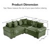 Modern Oversized Modular Corduroy Sectional Sofa with Throw Pillows, Convertible 3-Seat Cloud Couch for Living Room or Bedroom – The Pop Home - 4 of 4