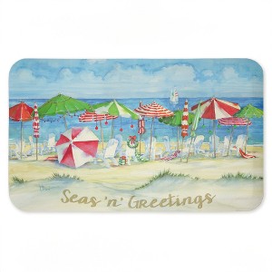 Stupell Industries Seas 'n' Greetings Beach Printed Anti-Fatigue Floor Mat, design by Paul Brent, 30"x18" - 1 of 4