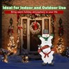 Costway Christmas Yard Sign 54" Snowman Xmas Decorations W/ Stakes & String Lights - image 4 of 4
