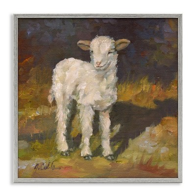 Stupell Industries Soft Baby Lamb Painting, 24" x 24"