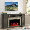 Festivo 70" Farmhouse Freestanding Electric Fireplace Brown - 2 of 4