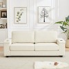 86"Storage Sofa Couch,Deep Seat Sofa,Corduroy Couch With USB And Cup Holder,Modern Style Sofa,3 Seater Sofa Couch For Living Room,Bedroom-Cuddlewood - 3 of 4