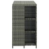 vidaXL Bar Table with Storage Rack Gray 47.2x23.6Inchx43.3Inch Poly RattanInch - 3 of 4