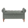 Nicbex 63" Storage Bench Multifunctional Upholstered Storage Bench with Armrests for Entryway Bedroom - 2 of 4
