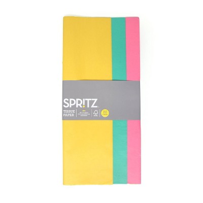20ct Kids' Birthday Solid Paper Tissues - Spritz™: Multicolor Gift Packaging for All Occasions