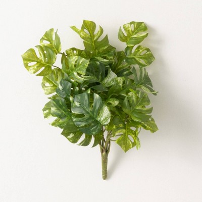 Sullivans Artificial 11.5" Monstera Bush, Green