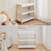 Baby Changing Table, with Changing Pad, Portable Baby Diaper Changing Station with 2 Tier Storage Shelves for Newborn Baby and Infant - 4 of 4