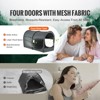 VEVOR Bed Tent, Pongee Fabric, 4 Doors Breathable Tent with 0.28 in Fiber Poles on Bed Privacy, Full Size Block out Light Sleeping Bed Canopy, Green - 4 of 4