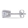 EVERLY JEWELRY |  10K White Gold 1 1/5 CT TGW Round Created White Sapphire Solitaire Earrings - 2 of 4