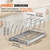 Angel Sar 8.5 Inch Pan and Pot Rack, Expandable Pull Out Under Cabinet Organizer with Adjustable Dividers, Wide Steel Lid Holder for Kitchen Storage - 3 of 4