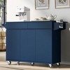 Multi-Functional Mobile Island: Fold-Down Leaf, 2 Drawers, Spice Rack, Towel Holder and Adjustable Shelves - 2 of 4