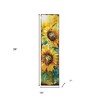 HomeRoots 36"  Yellow Brown And Green Sunflowers Solid Wood Porch Sign - 3 of 4