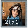 PosterPalooza | Square Textured Blue Picture Frame - UV Acrylic, Foam Board Backing, Hanging Hardware - 2 of 4