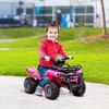 Aosom Kids Ride-on ATV Four Wheeler Car with Real Working Headlights, 6V Battery Powered Motorcycle for 18-36 Months, Black - 3 of 4