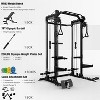 ER KANG Power Cage, 2000LB Squat Rack, Dual Pulley Cable Crossover System, Multi-function Free Weight Home Gym Workout Machine with Attachments - 3 of 4