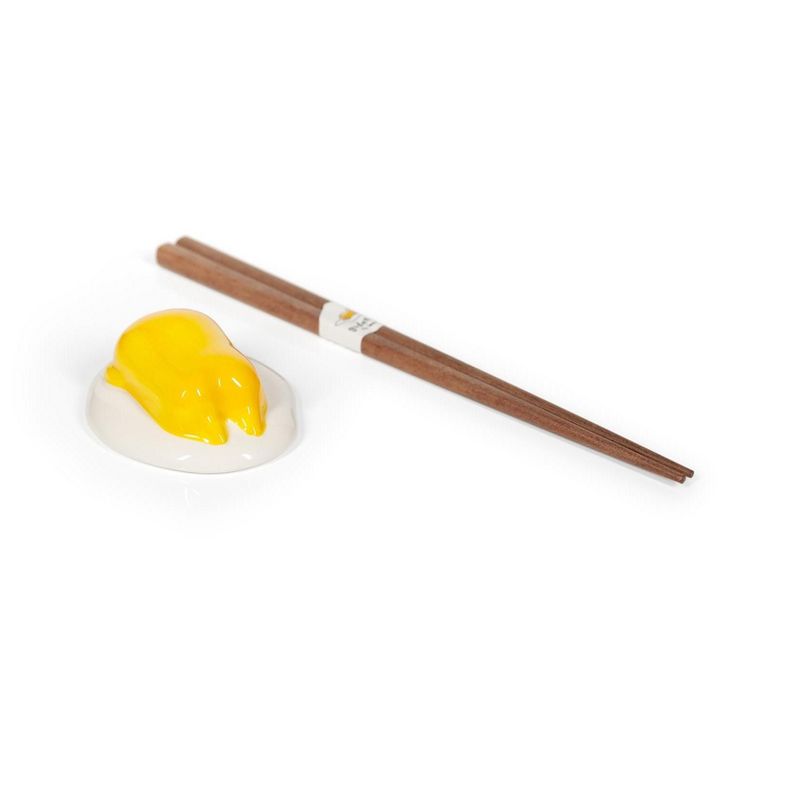 Se7en20Gudetama the Lazy Egg Chopstick Set with Ceramic Holder, 2 of 8
