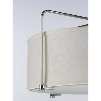 Kempsey Brushed Nickel 3-Light Semi-Flush Convertible Ceiling Light