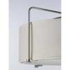 Progress Lighting, Kempsey, 3-Light, Semi-Flush Convertible Ceiling Light, Brushed Nickel, Summer Linen Shade - 2 of 4