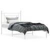vidaXL Twin XL Metal Bed Frame with Headboard, Under Bed Storage, Noise Free, White, No Mattress - 4 of 4