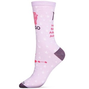 Memoi Women's Virgo Zodiac Sign Crew Socks Lavender 9-11 - 1 of 4